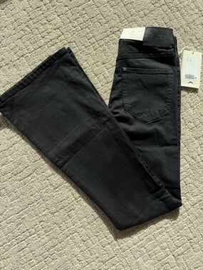 H&M Black Flare Jeans, Slim Fit, High Waist